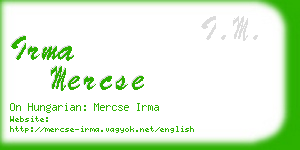 irma mercse business card